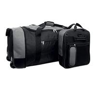 iN Travel Foldable Holdall Luggage Bag with Plastic Wheels. Use as a Lightweight Luggage Bag Suitcase or Backpack. Ideal for Travel, Sports kit & Equipment., Negro , 30 x 32 x 10 cm, Bolsa de viaje