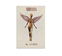 In Utero-NirvanaPósteres para dormitorio, póster estético, pintura decorativa, lienzo, arte de pared, sala de estar, dormitorio, pintura artística de pared, estilo sin marco, 20 x 30 cm