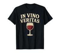 In Vino Veritas - Copa de vino clásica con cita latina Camiseta