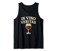 In Vino Veritas - Copa de vino clásica con cita latina Camiseta sin Mangas