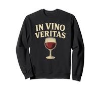 In Vino Veritas - Copa de vino clásica con cita latina Sudadera