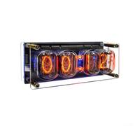 IN12 Nixie - Juego de construcción de reloj con 4 tubos, retroiluminación RGB, alimentación USB, función de memoria en caso de corte de energía, electrónica retro para escritorio
