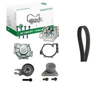 INA 530 0467 30 Bomba de agua + kit de correa de distribución Número de dientes: 19 27 mm Compatible con FORD MONDEO IV Turnier BA7 S-MAX WA6 Focus Mk2 Hatchback DA, HCP, DP MONDEO IV BA7 KUGA I