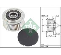 INA 535 0318 10 Rueda libre de alternador