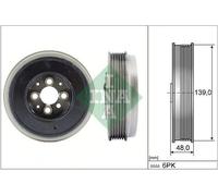 INA 544 0065 10 Polea de cigüeñal para VW POLO (9N) Golf IV Schrägheck (1J1)