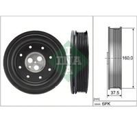 INA 544 0134 10 Polea de cigüeñal para FORD Mondeo Mk3 Familiar (BWY) 160mm