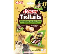 INABA Cat Churu Tidbits - Pollo con Caldo Dashi 8x12g