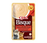 INABA Cat Ciao Bisque - alimento complementario con sabor a pollo y ternera para gatos 40g