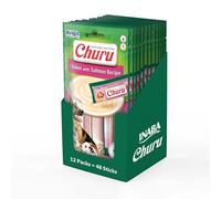 INABA Churu Bites Perros - Receta de Pollo con Queso - Palitos crujientes con Relleno cremoso, Aperitivo Delicioso y Saludable - Alimento con Proteínas, sin colorantes ni conservantes, 768g (64x12g)