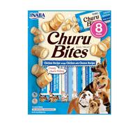 INABA Churu Bites, Snack para Perros, Pollo y Queso, Multipack 8 x 12g | Palitos Crujientes con Relleno Cremoso, Premio Delicioso y Saludable, Rico en Proteína, Sin Colorantes ni Conservantes