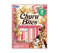 INABA Churu Bites, Snack para Perros, Pollo y Salmón, Multipack 8 x 12g | Palitos Crujientes con Relleno Cremoso, Premio Delicioso y Saludable, Rico en Proteína, Sin Colorantes ni Conservantes