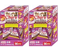INABA Churu Fun Bites Perros - Receta de Pollo y Boniato - Comida Suave y Deliciosa - Ideal para Adiestramiento - Snack Sin Conservantes Ni Colorantes - Sin Cereales - 96g (8 x 12g) (Paquete de 2)
