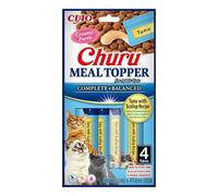 INABA Churu Meal Topper Gatos - Receta de Atún y Vieira, Alimento Completo y Equilibrado, Ideal para Mezclar con pienso, Relleno de puré, Delicioso y Sano, Natural, sin Cereales - 56g (4x14g)