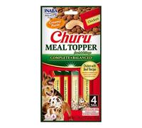 INABA Churu Meal Topper para Perros Adultos - Receta de Pollo con Ternera - Alimento Húmedo Completo y Balanceado con Vitaminas y Minerales - Ideal para Mezclar con Croquetas - 56g (4 Tubos x 14 g)
