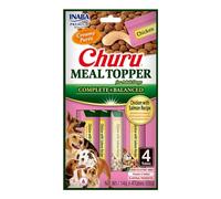 INABA Churu Meal Topper Perros Adultos - Receta de Salmón - Alimento Completo y Equilibrado - Ideal para Mezclar con Croquetas - Sabroso, Saludable y Rico en nutrientes - 56g (4x14g)