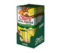 INABA Churu Meal Topper Perros Adultos - Receta Saludable de Pollo con Calabaza - Alimento Húmedo Completo y Balanceado con Vitaminas y Colágeno - Ideal para Mezclar con Croquetas - 672g (12x56g)