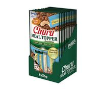 INABA Churu Meal Topper Perros Adultos - Receta Saludable de Pollo con Queso - Alimento Húmedo Completo y Balanceado con Vitaminas y Colágeno - Ideal para Mezclar con Croquetas - 672g (12x56g)