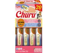 INABA Churu - mezcla de delicias para gatos con sabor a salmón y salmón con atún, 20 x 14 g