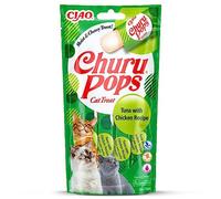 INABA Churu Pops para gatos – Atún con pollo – 4 x 15 g