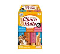INABA Churu Rolls Snack para Perros, palitos de Pollo en 3 variedades de sabores - 20 Barras x 12 g - Premietti para Perros Suaves y deliciosos - Alimento para Perros sin conservantes ni colorantes