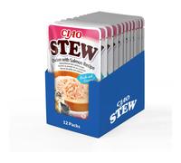 INABA Churu Stew - Guiso para Gatos - Premios Ricos y Cremosos - Sin Cereales, Conservantes, Colorantes - Pocas Calorías - PACK 12 X 40g