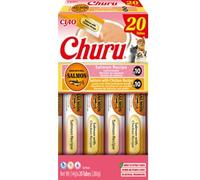 INABA Churu - surtido de golosinas para gatos con sabor a salmón y salmón con pollo, 20 x 14 g
