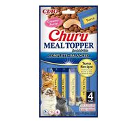 INABA Churu Treats For Cats Meal Toppers - Receta de Atún (4 x 14 g) / Relleno de puré Suave y cremoso, Delicioso y Saludable, Natural, sin Cereales