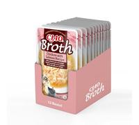 INABA Ciao Broth, Alimento Húmedo, Pollo y Salmón, Multipack 12 x 40g