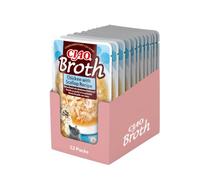 INABA Ciao Broth, Alimento Húmedo, Pollo y Vieira, Multipack 12 x 40g