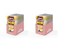 INABA Ciao Broth Gatos - Receta Saludable de Pollo - Snack Húmedo Delicioso - Natural y sin Cereales, sin Colorantes, sin Conservantes - 480g (12x40g) (Paquete de 2)