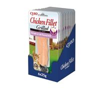 INABA Ciao Chicken Fillet Gatos - Filete de Pollo la Parrilla - Snack Saludable Rico en Antioxidantes - 300g (12 filetes x 25g)