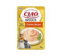 INABA Ciao Entrée Bisque, Comida Húmeda para Gatos, Comida Completa y Equilibrada con Pollo, Puré Cremoso Elaborado con Ingredientes Naturales, Alta Humedad, para Gatos Adultos, 1 x 40 g