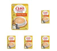 INABA Ciao Entrée Stew, Comida Húmeda para Gatos, Comida Completa con Tiras de Pollo, Rico y Cremoso Estofado Elaborado con Ingredientes Naturales, Alta Humedad, para Gatos Adultos, 1 x 40 g