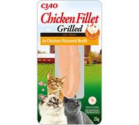 INABA Ciao Gatos - Filete de Pollo la Parrilla - Snack Saludable Rico en Antioxidantes - 300g (12 filetes x 25g)