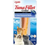INABA Ciao - Golosinas para Gatos - Filete de Atún a la Parrilla - Snack Rico en Antioxidantes - 180g (12x15g)