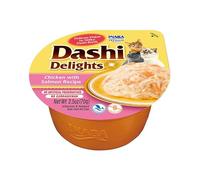 INABA Dashi Delights, Alimento Húmedo, Receta Pollo y Salmón, 70g