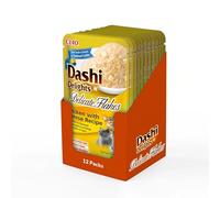 INABA Dashi Delights Delicate Flakes, Comida Húmeda para Gatos con Pollo y Queso, Copos en Caldo de Pescado, Rica en Proteínas, Ingredientes Naturales, Comida Complementaria, 12 Sobres de 40 g