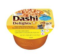 INABA Dashi Delights Gatos - Caldo Saludable con Copos de Atún y Queso - Alto Contenido en Proteínas - Ingredientes Naturales - Sin Conservantes ni Colorantes - 70 g