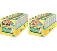 INABA Dashi Delights Gatos - Caldo Saludable de Copos de Bonito con Atún - Alto Contenido en Proteínas - Ingredientes Naturales - Sin Conservantes ni Colorantes - 420g (6X 70g) (Paquete de 2)