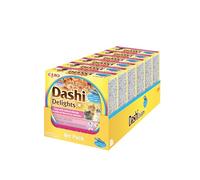 INABA Dashi Delights Gatos - Caldo Saludable de Copos de Bonito con Salmón - Alto Contenido en Proteínas - Ingredientes Naturales - Sin Conservantes ni Colorantes - 420g (6X 70g)
