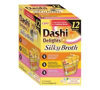 INABA Dashi Delights Silky Broth Gatos - Delicados Copos en Caldo, Receta de Pollo - Comida Húmeda Complementaria - Snack con Ingredientes Naturales - sin Conservantes ni Colorantes - 480g 12x40g