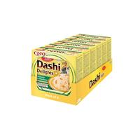 INABA Dashi Delights - Trozos en un Caldo de Copos de Bonito con Pollo con Atún y Salmón - Topping - Alto Contenido en proteínas - Ingredientes Naturales - Comida para Gatos - 6 x 70g