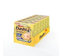 INABA Dashi Delights - Trozos en un caldo de copos de bonito con pollo y atún - Topping - Alto contenido en proteínas - Ingredientes naturales - Delicioso y saludable - Comida para gatos - 6 x 70g