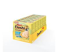 INABA Dashi Delights - Trozos en un caldo de copos de bonito con pollo y queso - Delicioso y saludable - Topping - Alto contenido en proteínas - Ingredientes naturales - 6 x 70g