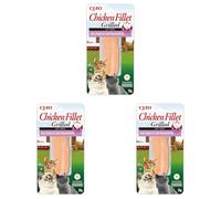 INABA Filete de Pollo a la Parrilla - Golosinas de Filete de Pollo Extra Tierno para Gatos - Caldo con Sabor a Cangrejo - Snack a la Parrilla Rico en Antioxidantes - 15g (Paquete de 3)
