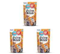 INABA Juicy Bites Fish & Clam - Snacks Húmedos para Gatos - Premios Saludables - Deliciosas Golosinas - Sabor Pescado y Almejas 3x11g - Comida para Mascotas Sin Cereales, Conservantes ni Colorantes
