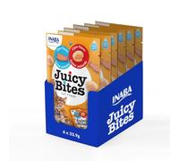 INABA Juicy Bites Gatos - Recetas Saludables de Pescado y de Almejas - Snacks Húmedos para Mascotas - Deliciosas Golosinas - Sin Cereales, Sin Conservantes ni Colorantes - 203,4g (18x11,3g)