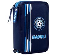 INACIO Napoli Azzurri School Case COMPARTIMIENTOS MÚLTIPLES 3 PINCELES PINCELES MARCADORES DE COLOR Giotto CM.20X13X6-99324