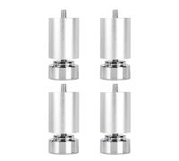 INACMWIH 4 patas de marco de cama de hilo M10 profesionales para armarios, cocina, mesa de comedor, 8 cm, color plateado