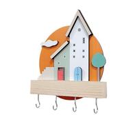 INACMWIH Llavero decorativo de madera con 4 ganchos para colgar llaves para el hogar, dormitorio, oficina